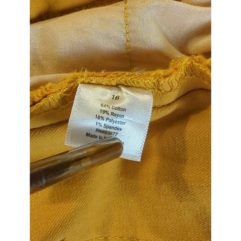 A.N.A A New Approach Jeans Womens 10 Yellow Skinny Ankle Stretch Cotton - Picture 9 of 9